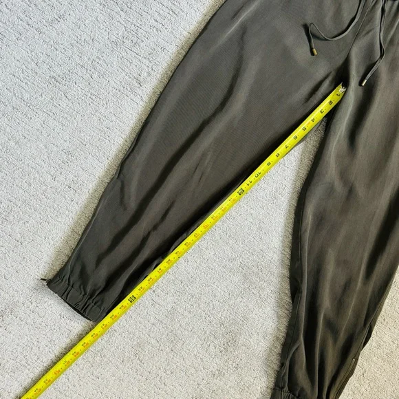Eileen Fisher Army Green Ankle Zip Jogger Pants - Picture 9 of 11